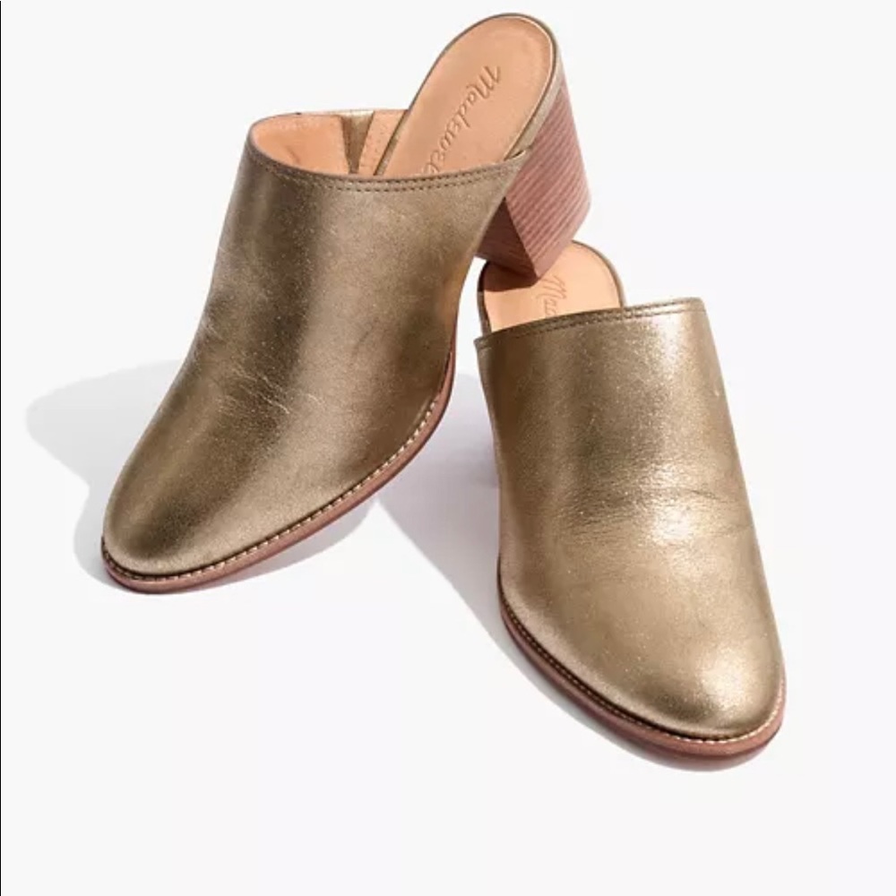 Madewell / Harper Mules in Metallic